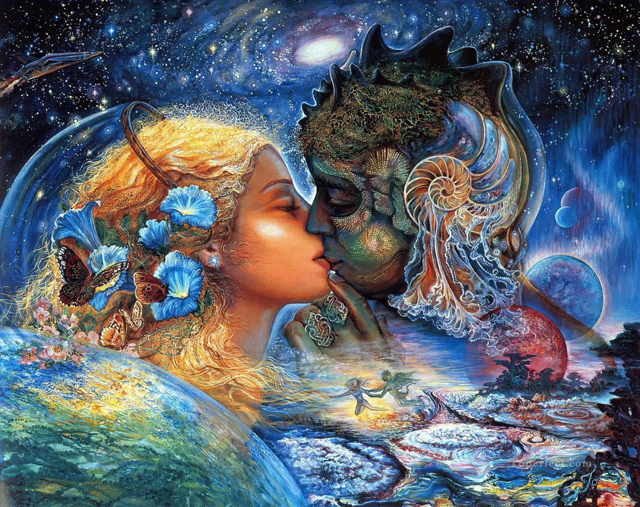 JW cosmic kiss fantaisie Peintures à l'huile